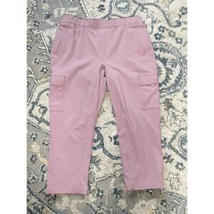 Eddie Bauer Women’s Pink Cargo Pants Size 10 Stretch Ankle Jogger Travel